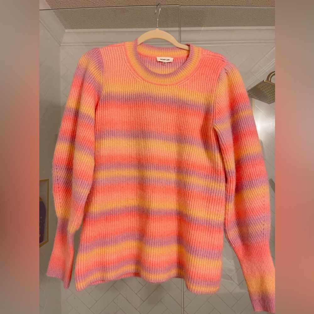 Multicolored boutique sweater, Worn once. Size S